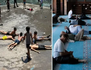 Diyarbakır’da termometre 47 dereceyi gösterdi: Çocuklar havuzlara, yetişkinler camilere akın etti