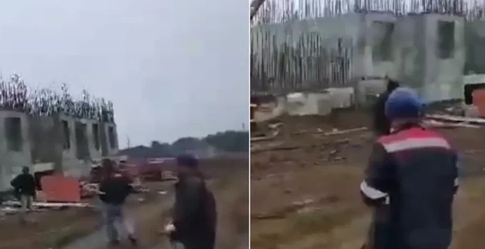 Türk işçiler, 8.8’lik deprem anını kaydetti