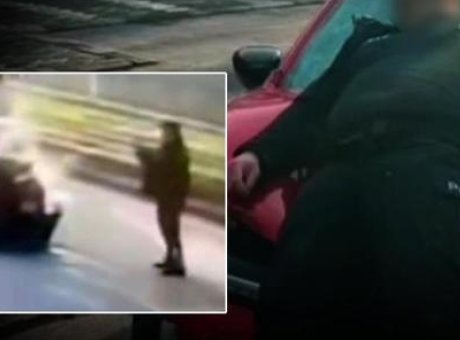 Şok Edici Kaza: Polis Memuru Aracın Çarpmasıyla Hem Yaralandı Hem Fotoğraflandı!